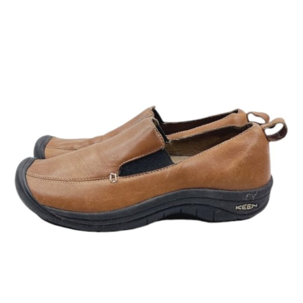 Keen Women's Brown Verona Leather Close-Toe Slip-On Casual‎ Loafer Size 7.5